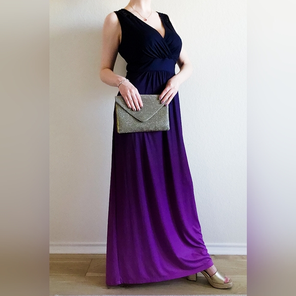 Soma Ombre Crochet Jersey Maxi Dress, Size M - Picture 1 of 11